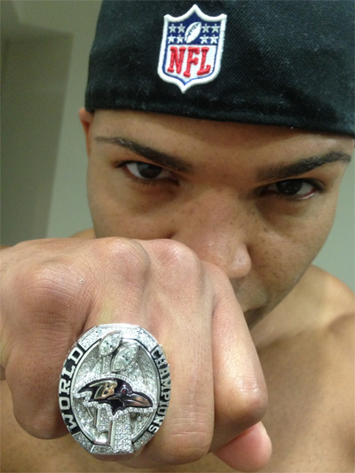 Ray Joe Flacco, Brendon Ayanbadejo and the Baltimore Ravens Receive Their Super Bowl Rings | Brendon Ayanbadejo